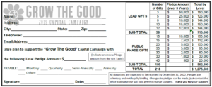 Pledge Card - for Sunday, November 10